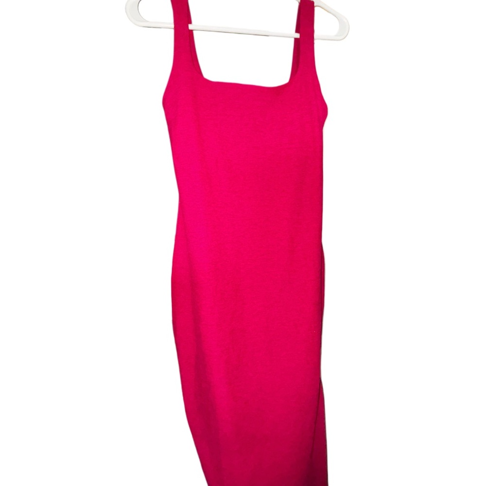 Beyond Yoga Pink Sheath Midi Dress